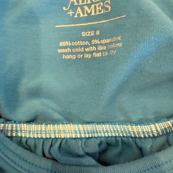 Alice + Ames Blue Pleated Scoop Neck Sundress - Picture 3 of 3